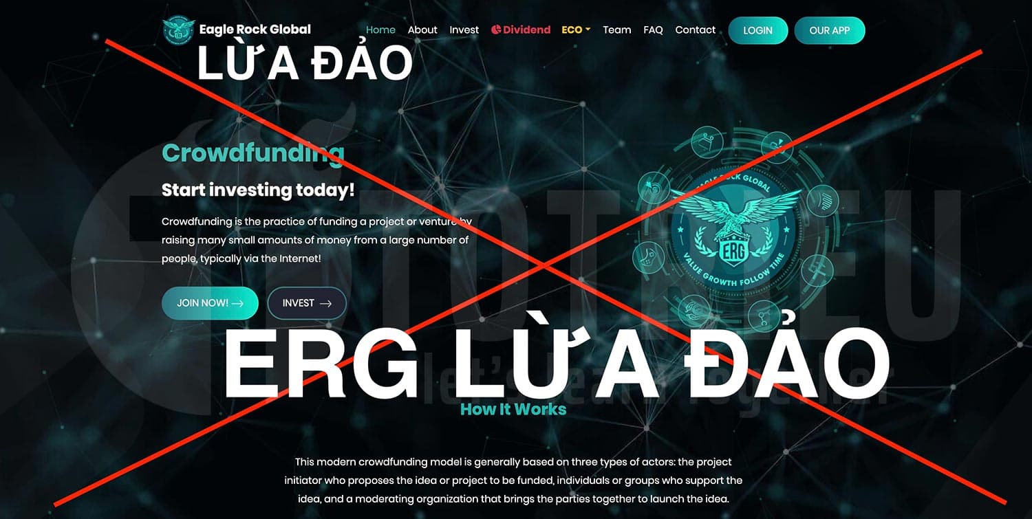 Eagle Rock Global (ERG) không thể rút lãi và gốc: Âm mưu lừa đảo đã lộ rõ?
