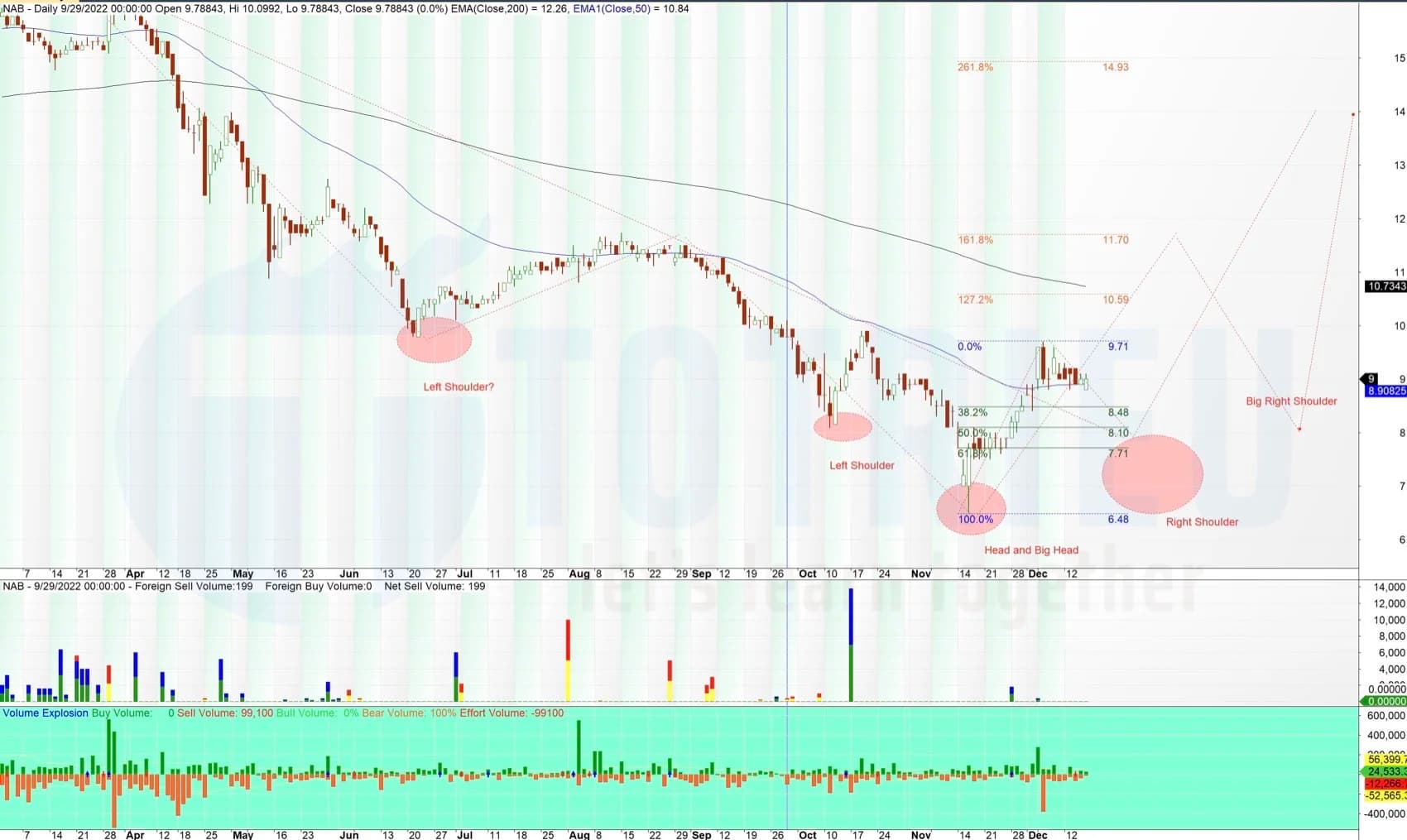 Cổ phiếu NAB 2023: Vai - Đầu - Vai ngược, sẵn sàng đầu cơ!?