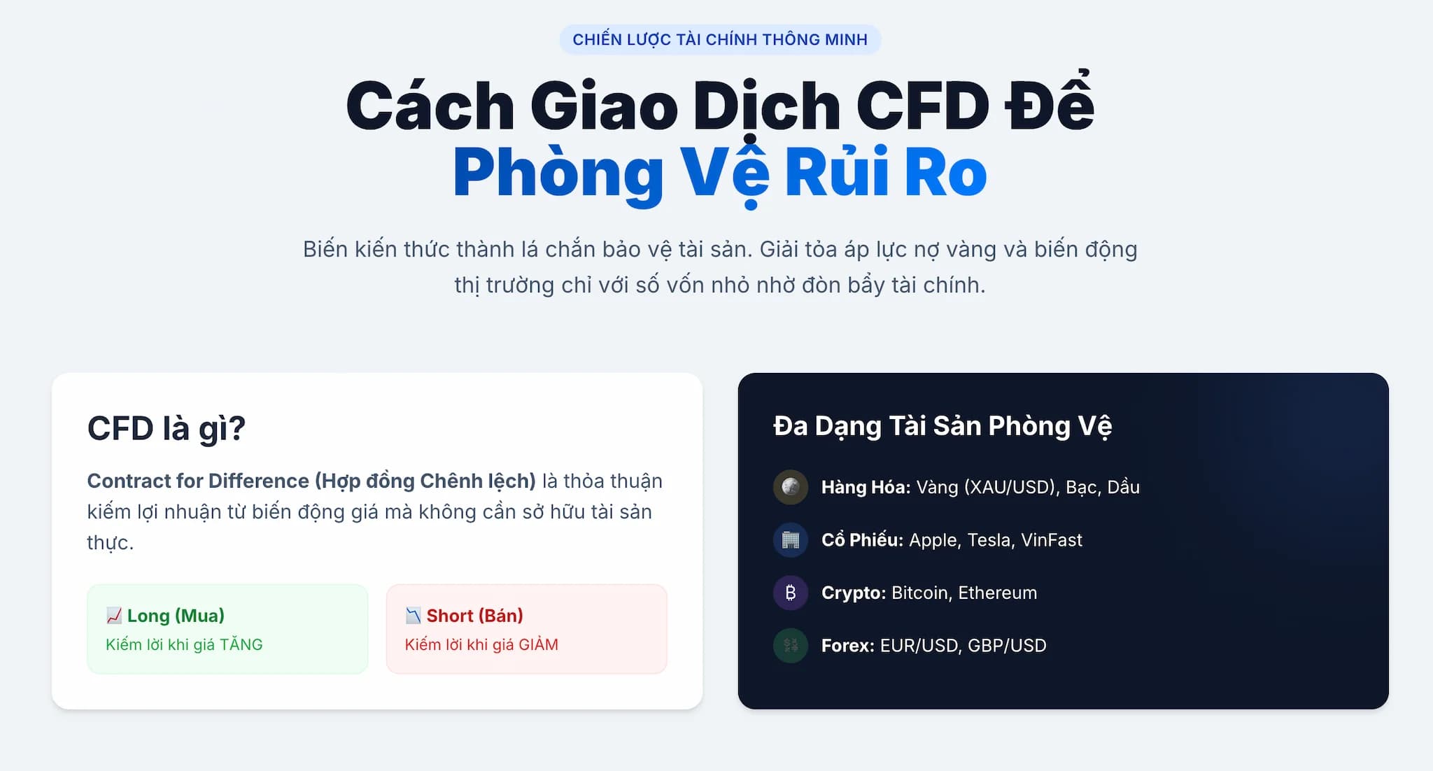 Cách Giao Dịch CFD Để Phòng Vệ Rủi Ro Trong Đầu Tư Và Cuộc Sống