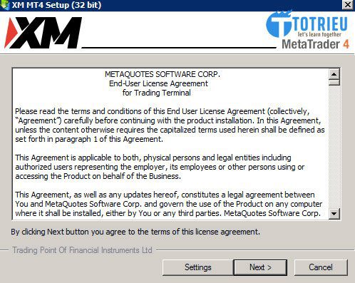 Các bước cài đặt MetaTrader 4 trên Windows