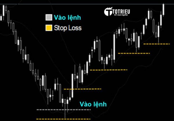 Điểm vào lệnh, Take Profit và Stop Loss với Mô hình nến Hammer