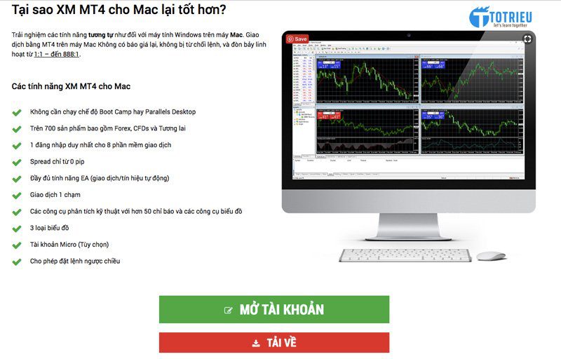 Tải MetaTrader 4 cho máy tính Mac