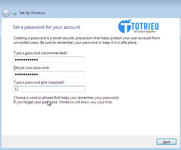 Đặt mật khẩu truy cập VPS Windows