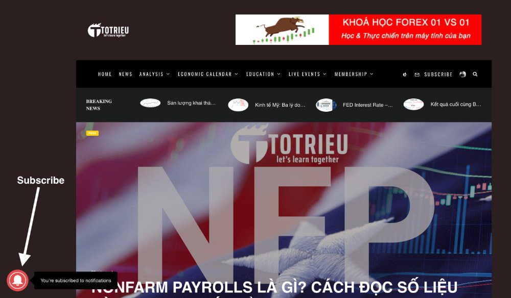 Nhận Push Notification trên Website