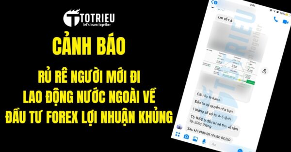 [CẢNH BÁO] Rủ rê người mới đi lao động nước ngoài về đầu tư Forex lợi nhuận 1000%