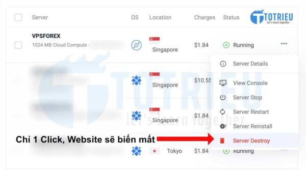 Website Wefinex có thể bị Xóa chỉ bằng 1 cú click chuột