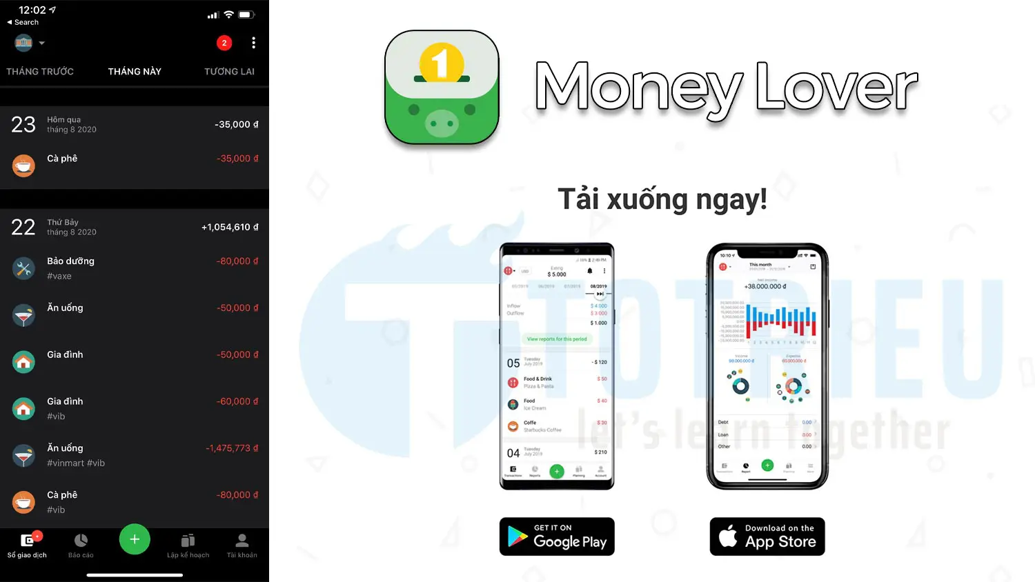 Ứng dụng Money Lover - Quản lý chi tiêu