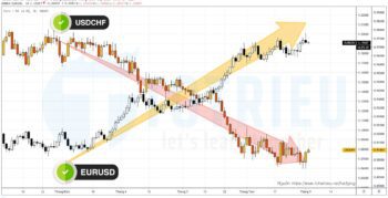 EURUSD và USDCHF là hai cặp có mối tương quan cực mạnh thuận lợi để Hedging