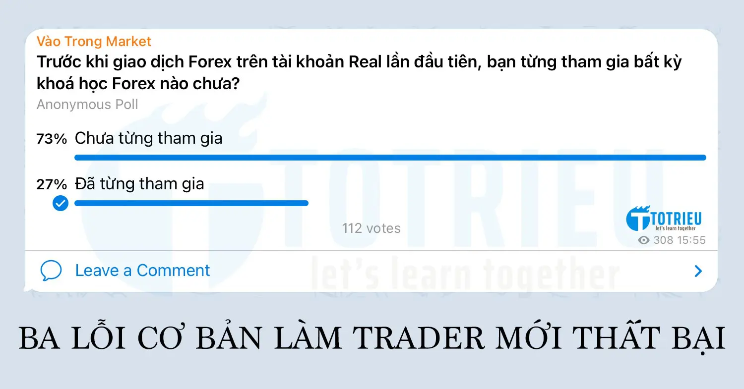 Trader mới thất bại vì ba lỗi cơ bản này