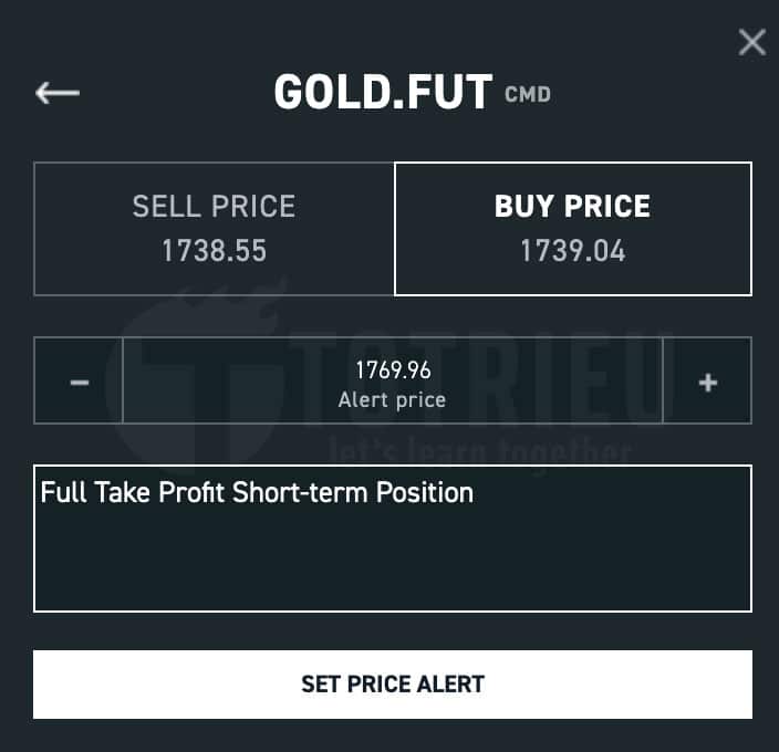 XTB xStation 5 Price Alert