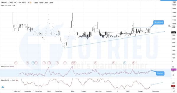 Biểu đồ kỹ thuật cổ phiếu TTL