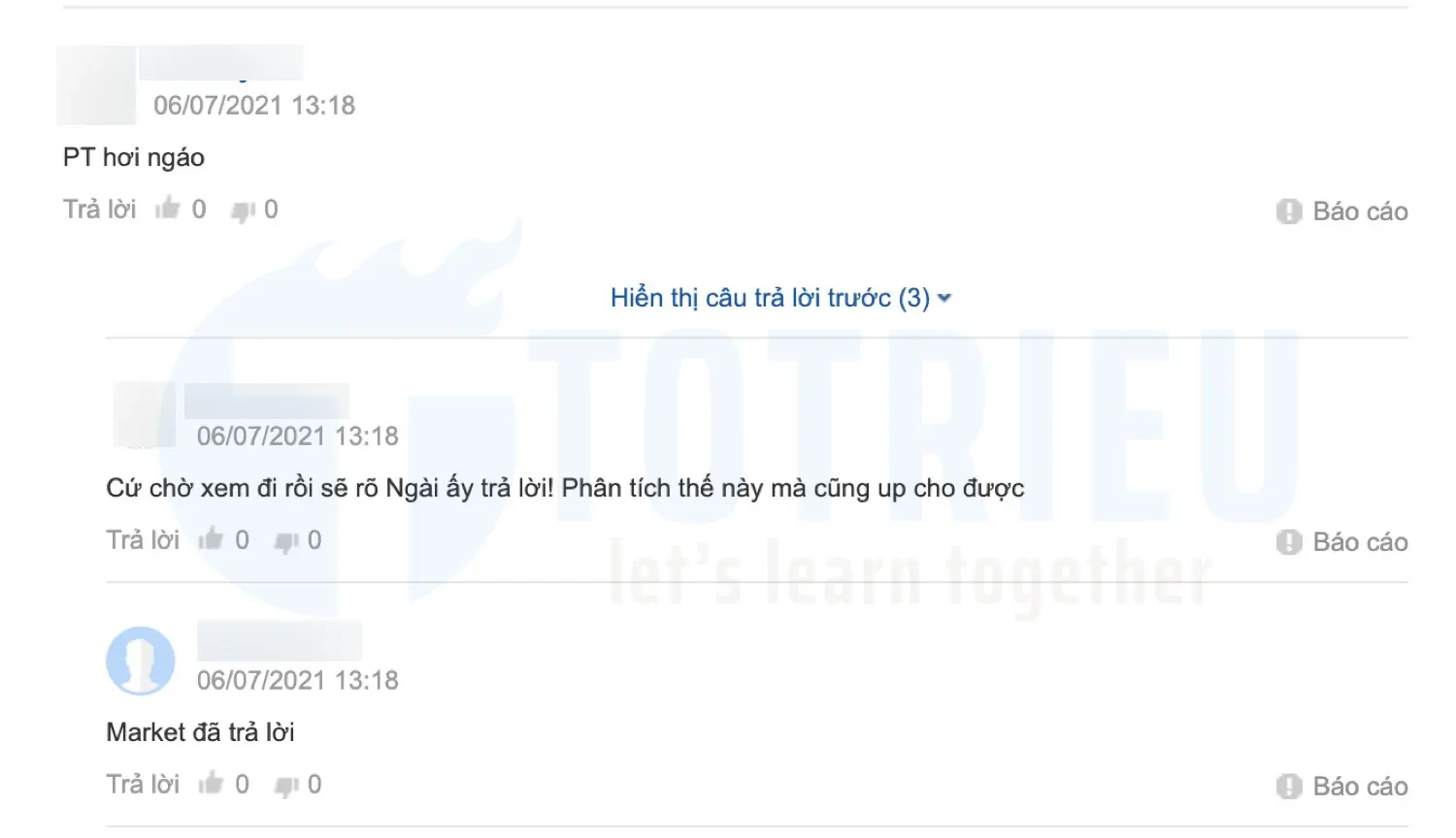 Chuẩn bị sẵn tâm lý nhận gạch đá khi chia sẻ ý tưởng giao dịch