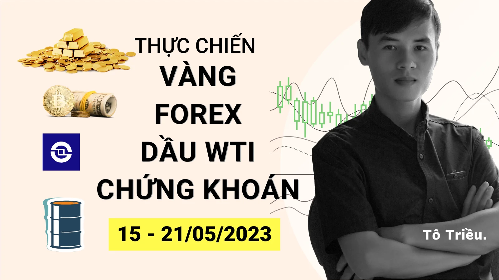 Giá Vàng tuần này - Xu hướng Forex - Giá dầu - Chứng khoán cơ sở tuần 20-2023 (15 - 21/05)