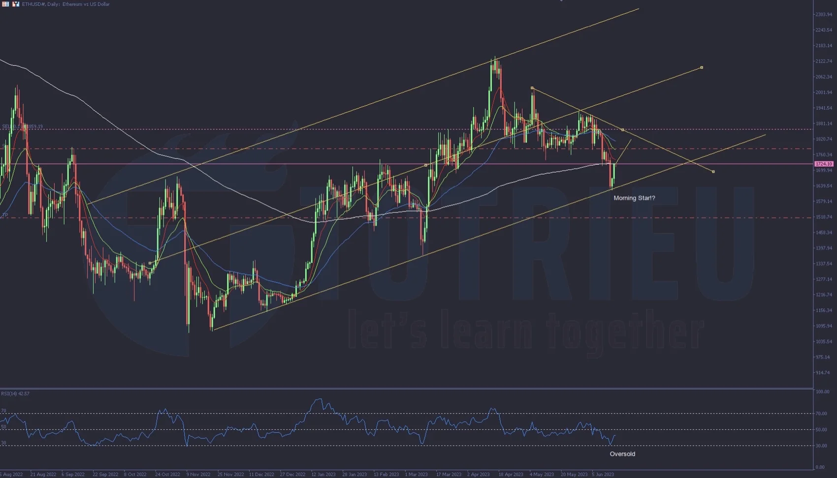 Ethereum tuần 25-2023 phục hồi từ Hỗ trợ kênh giá tăng